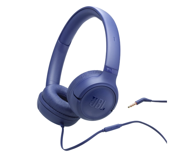 JBL Tune 530 Wired Nauszne Mikrofon Niebieski