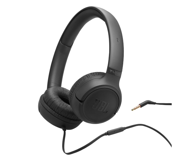JBL Tune 530 Wired Nauszne Mikrofon Czarny