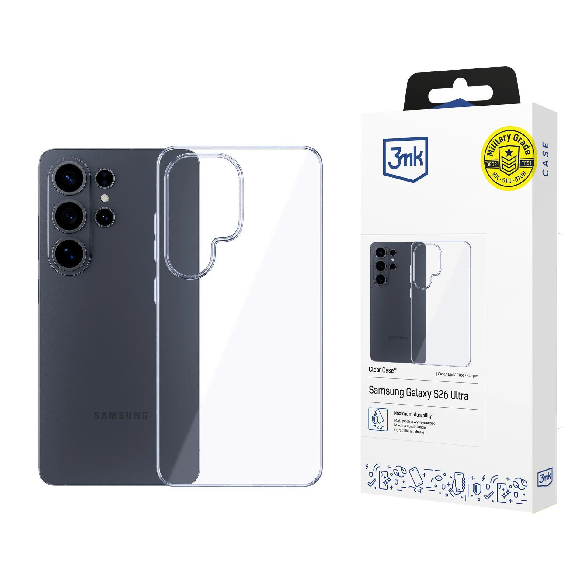 Etui 3mk Clear Case do Galaxy S26 Ultra Przezroczysty