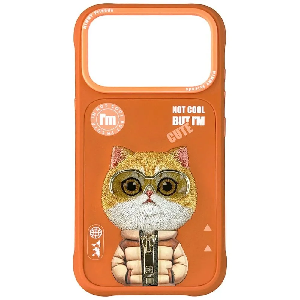 Etui Nimmy Cool&Cute 2.0 Cat do iPhone 17 Pro Pomarańczowy