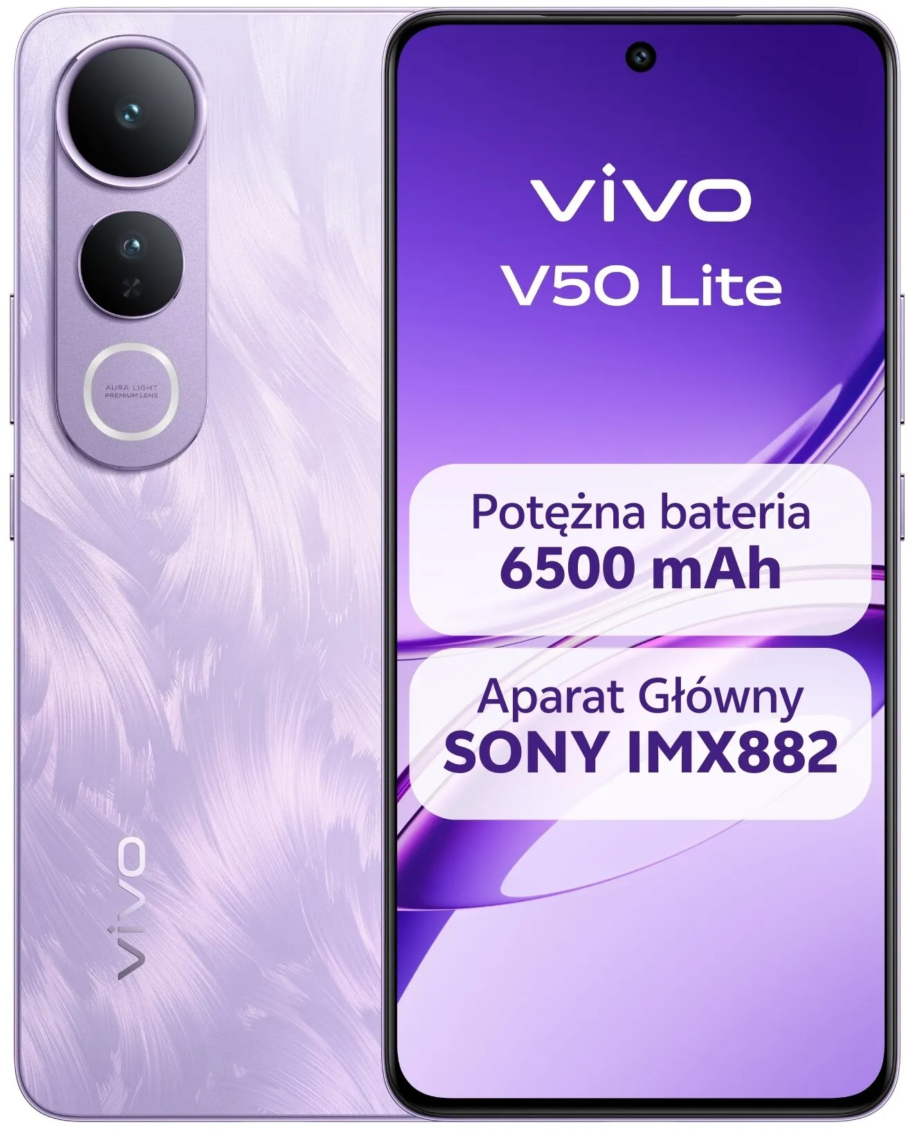 Smartfon vivo V50 Lite 8/256GB 6.77" 120Hz 50Mpix Fioletowy