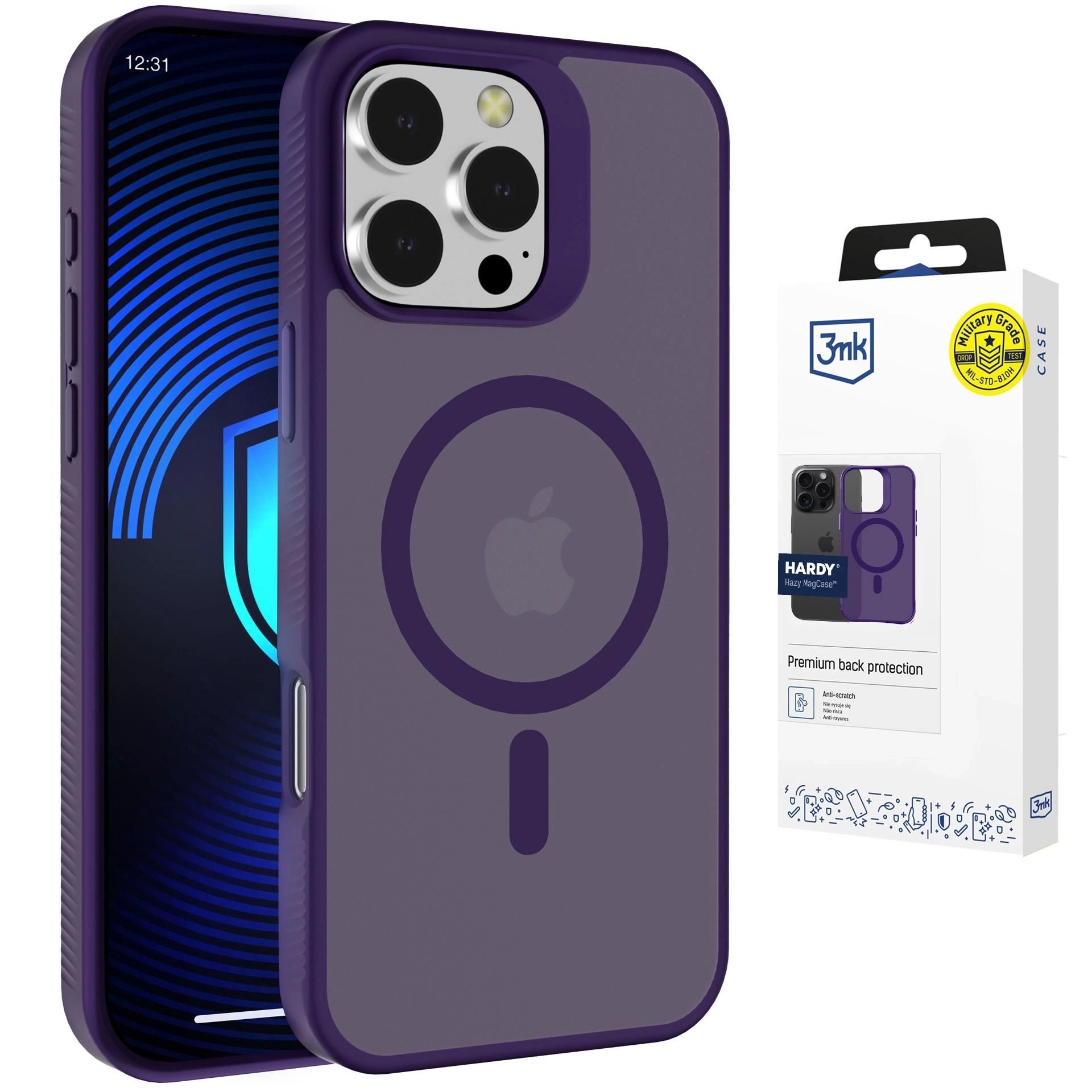 Etui 3mk Hardy MagCase do iPhona 16 Pro Max Fioletowy