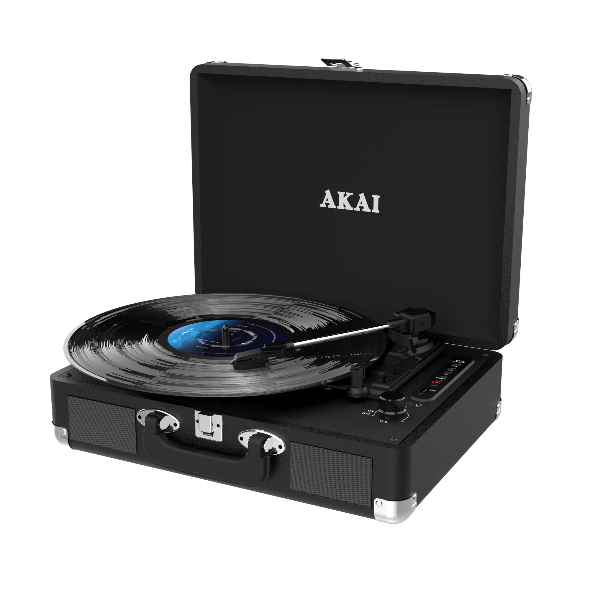 Gramofon AKAI ATT-18BT Manualny Napęd bezpośredni Bluetooth Czarny