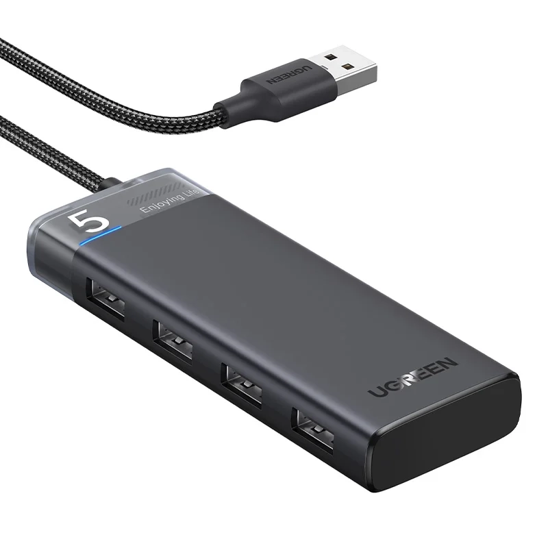 Hub USB UGREEN CM653 USB-A do 4xUSB-A Czarny