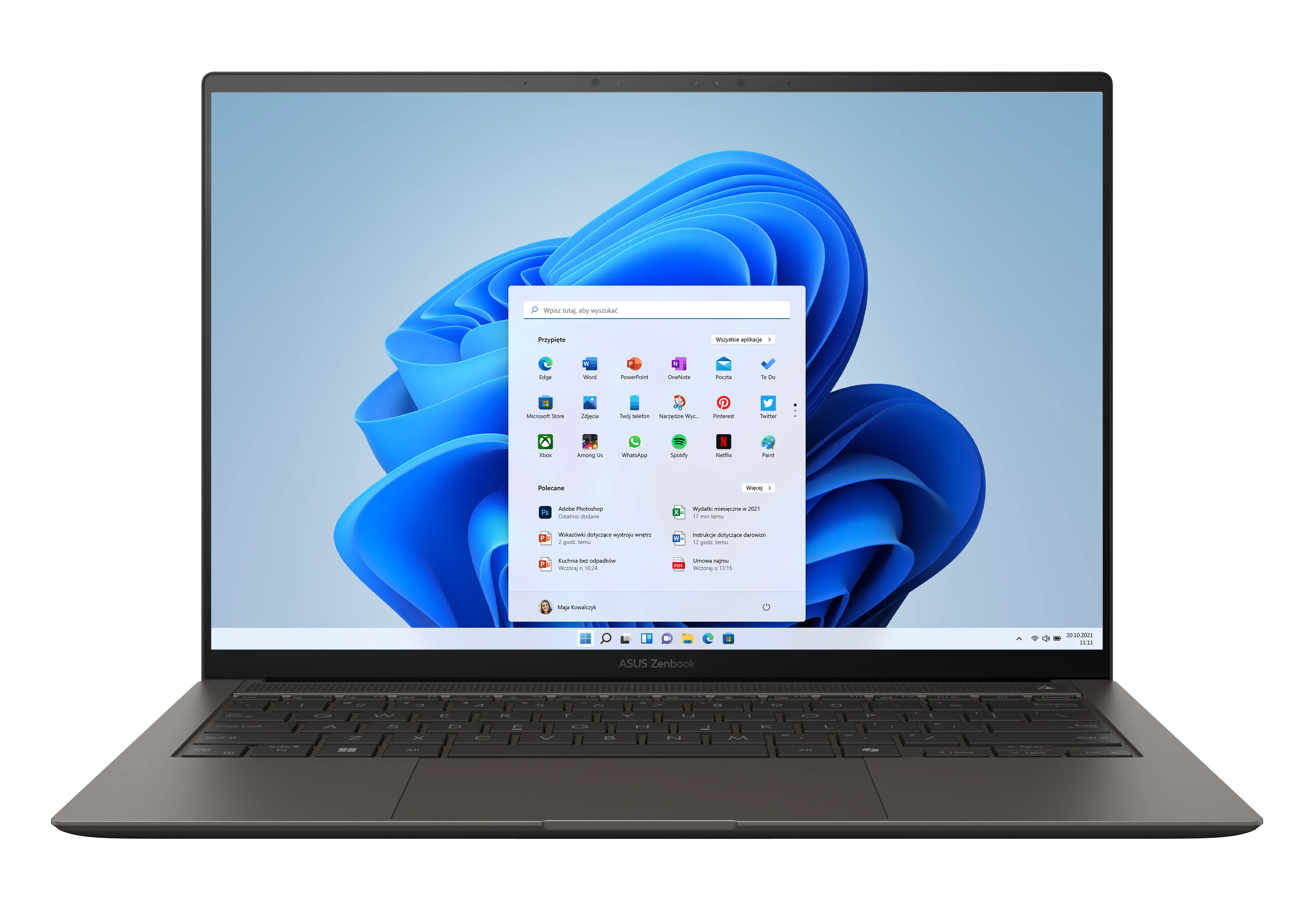 Laptop ASUS Zenbook S 14 OLED UX5406SA-QJ502W 14" Ultra 7 256V 16GB RAM 512GB Dysk SSD Win11 Szary Funkcje AI