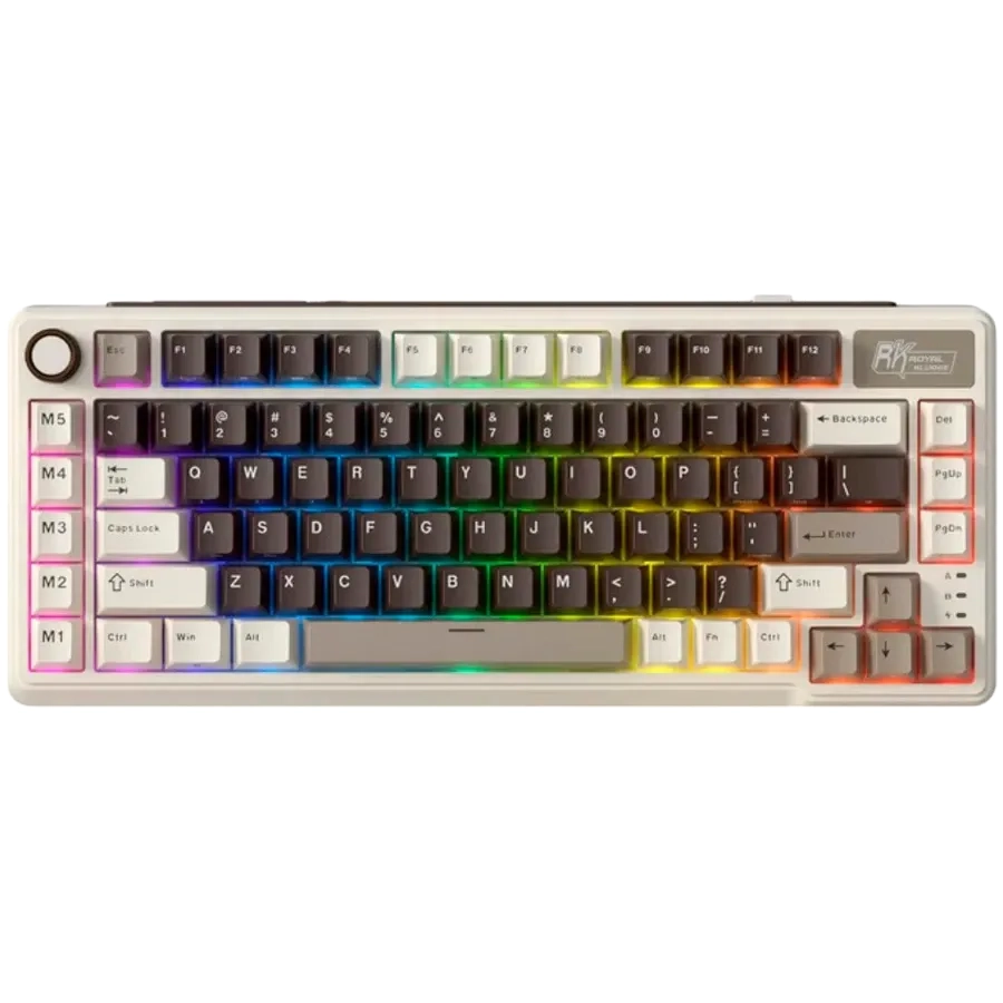Klawiatura mechaniczna Royal Kludge RK-L75 BG MG Tactile Beige Switch Beżowo-Brązowy