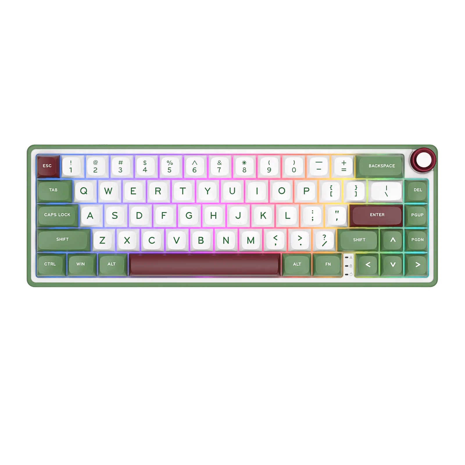 Klawiatura mechaniczna Royal Kludge RK-R65 Green Sand Brown Switch Biało-Zielony