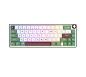 Klawiatura mechaniczna Royal Kludge RK-R65 Green Sand Brown Switch Biało-Zielony