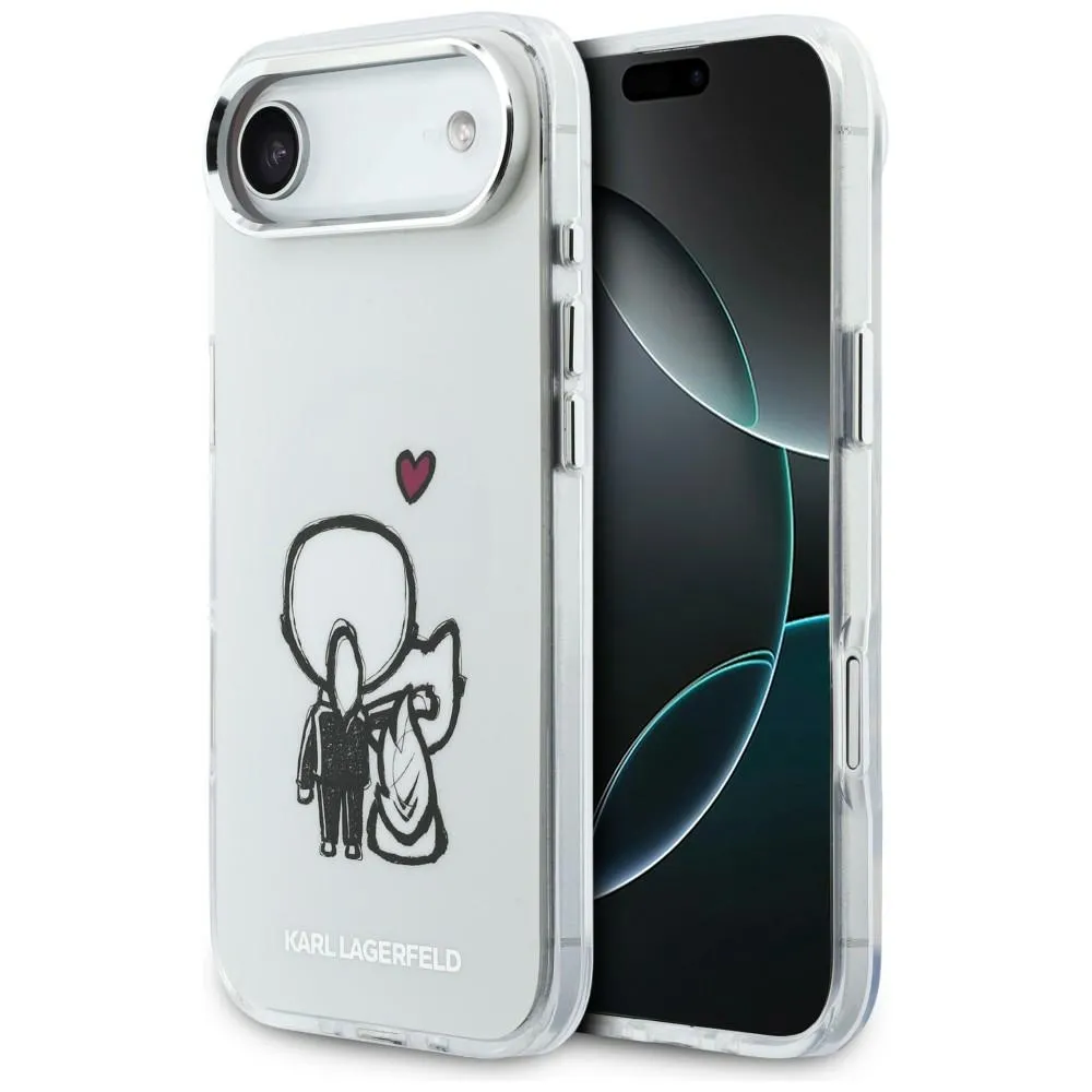 Etui Karl Lagerfeld Karl & Choupette Back MagSafe do iPhone Air Przezroczysty