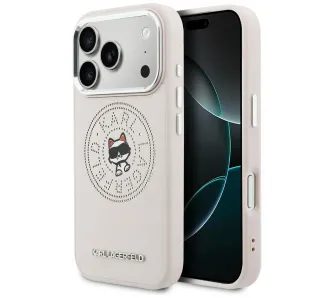 Etui Karl Lagerfeld Point & Choupette Sketch MagSafe do iPhone 17 Pro Max Różowy
