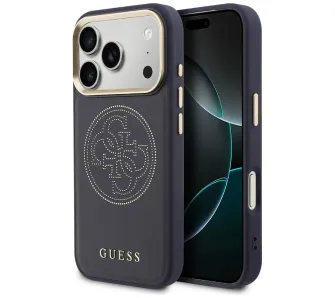 Etui Guess Perforated 4G MagSafe do iPhone 17 Pro Niebieski