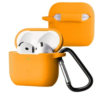 Etui na słuchawki Bizon Case Headphone Silicone do Airpods 4 Pomarańczowy