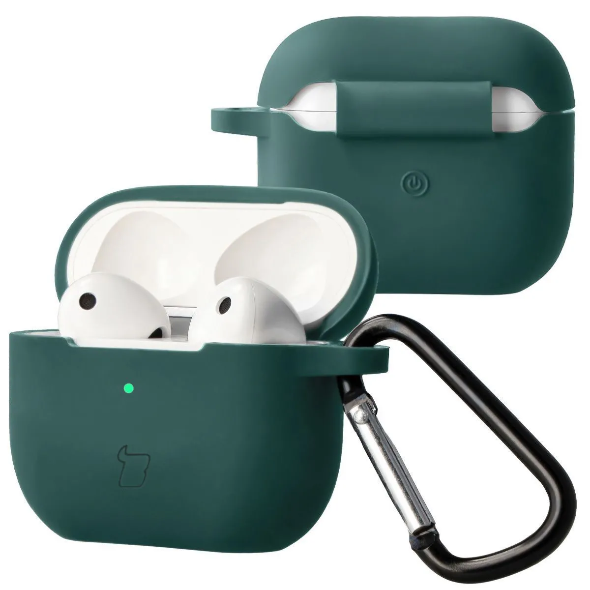 Etui na słuchawki Bizon Case Headphone Silicone do AirPods 3 Ciemnozielony