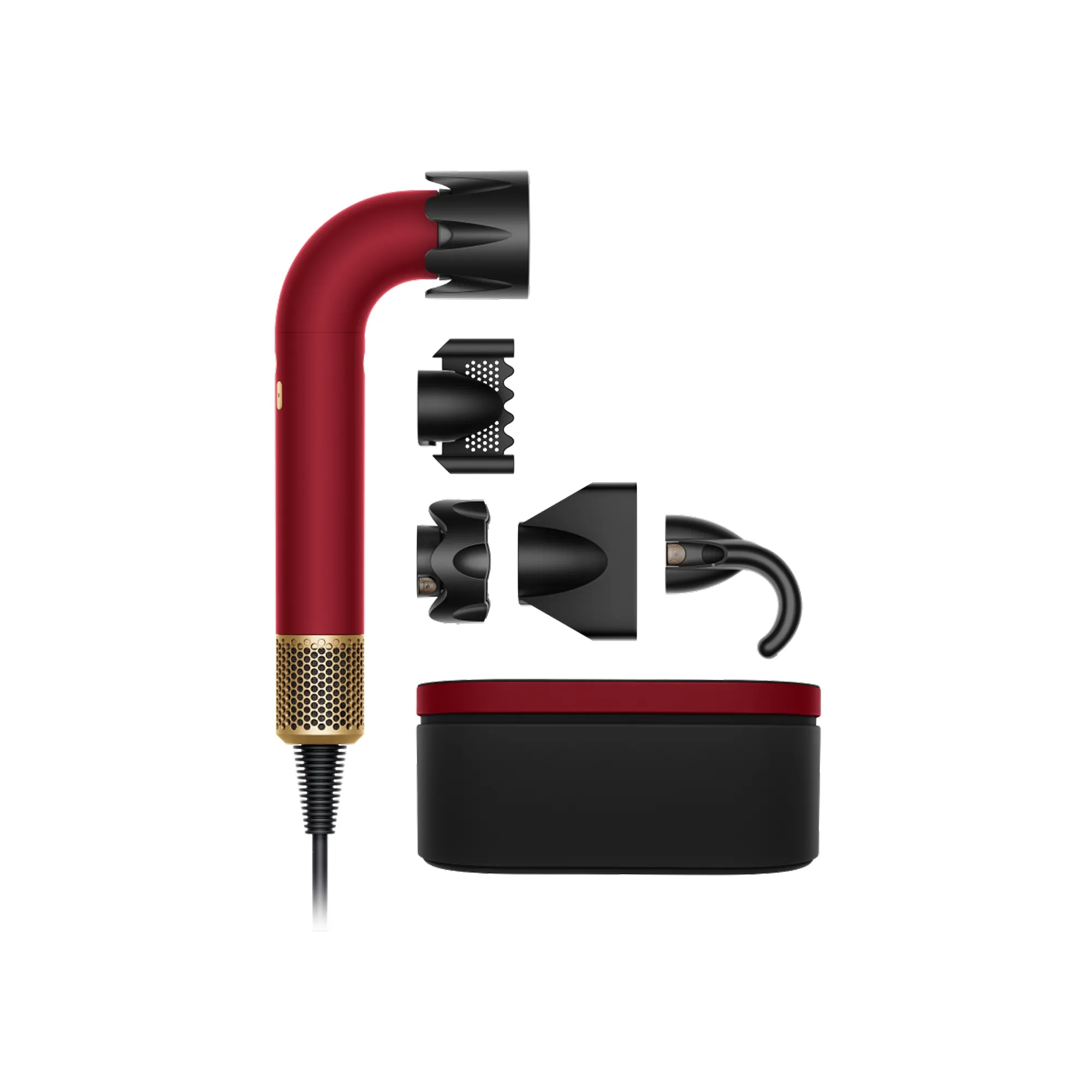 Suszarka do włosów Dyson Supersonic r Straight+Wavy RedV 493118-01 Jonizacja Zimny nawiew 3 prędkości 4 temperatury