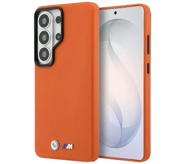 Etui BMW M Metal Logo MagSafe do Samsung Galaxy S26 Ultra Pomarańczowy