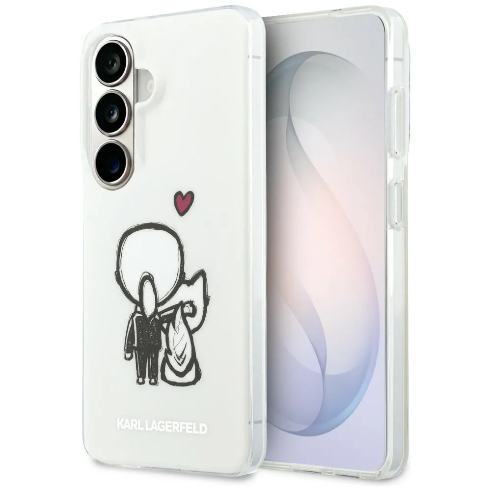 Etui Karl Lagerfeld IML Karl&Choupette MagSafe do Galaxy S26 Przezroczysty