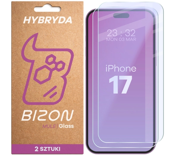 Bizon elastyczne Glass Mule Duo do iPhone 17 2 sztuki