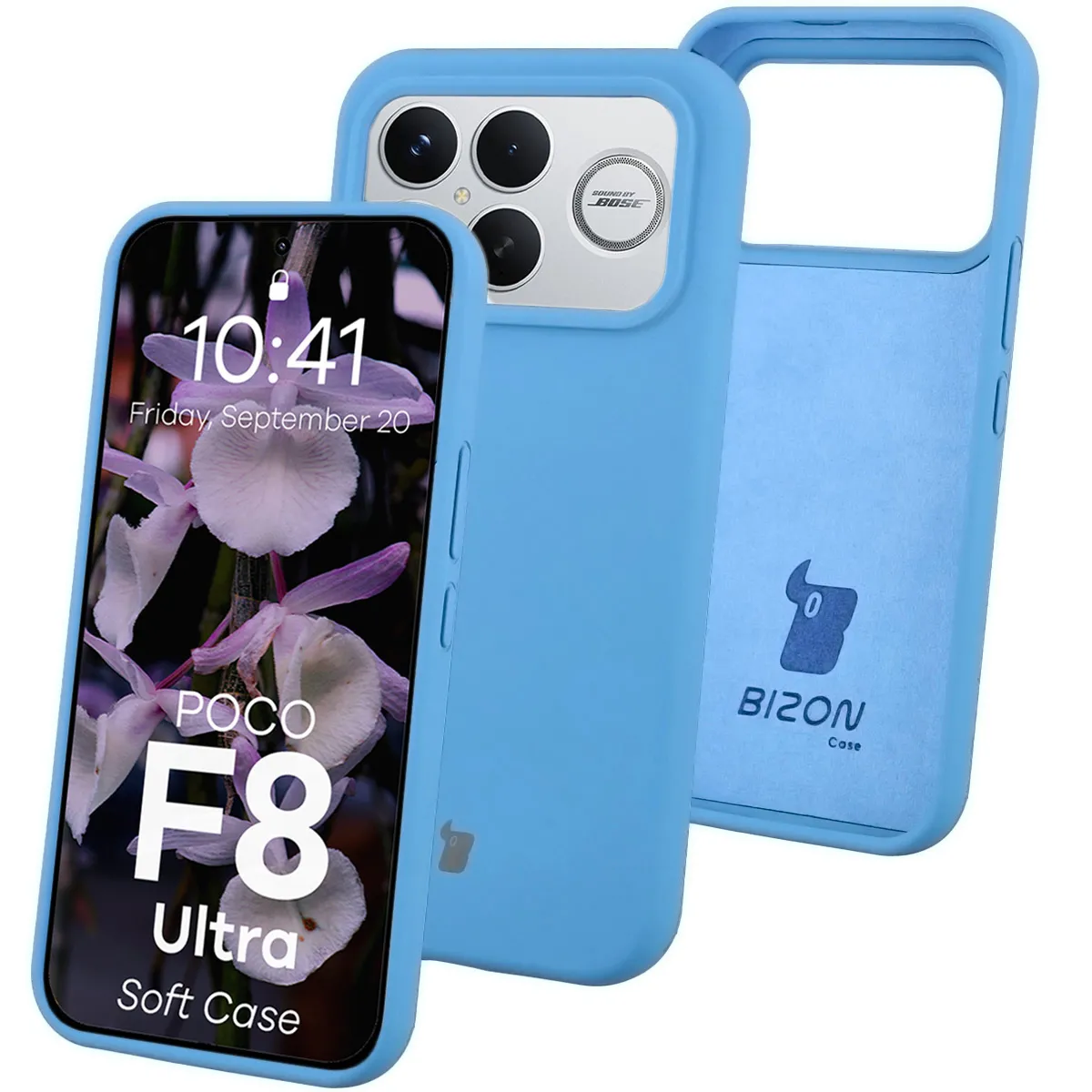 Etui Bizon Soft do Xiaomi POCO F8 Ultra Niebieski
