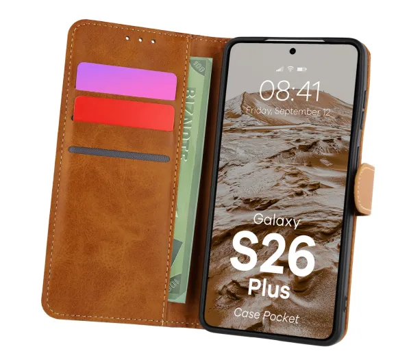 Bizon Pocket do Galaxy S26 Plus Brązowy