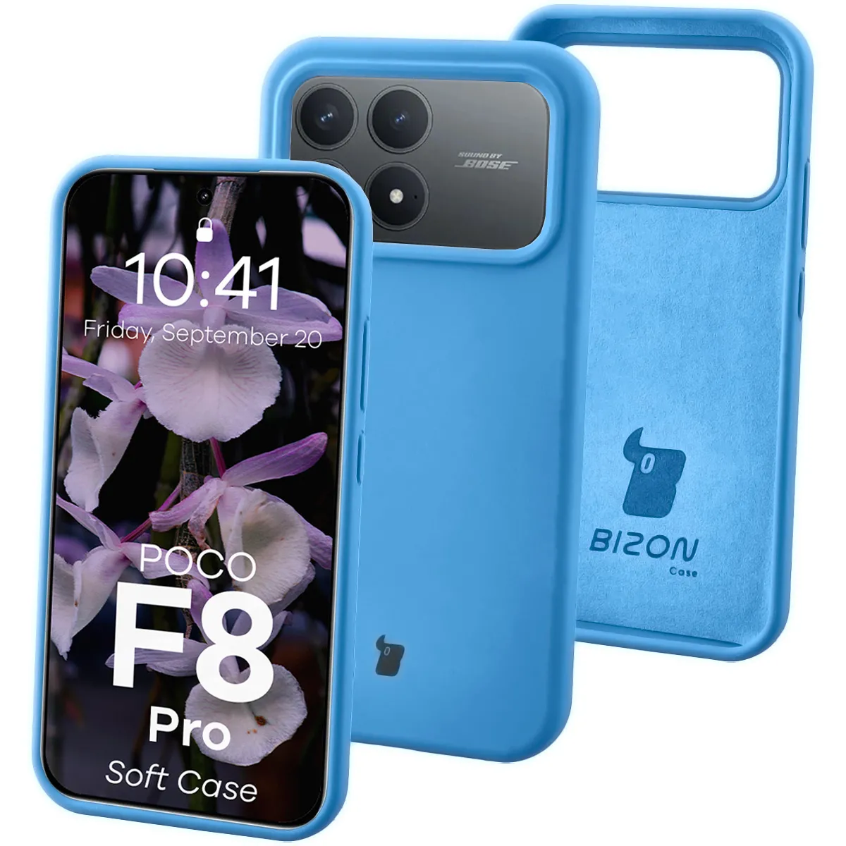 Etui Bizon Soft do Xiaomi POCO F8 Pro Niebieski