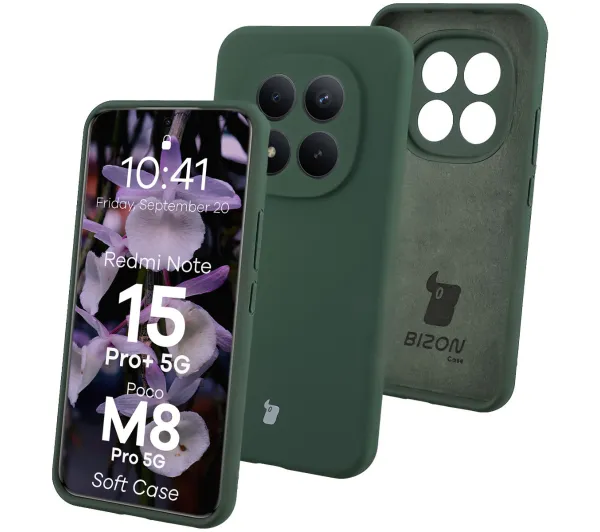 Bizon Soft do Xiaomi Redmi Note 15 Pro Plus 5G / POCO M8 Pro 5G Ciemnozielony