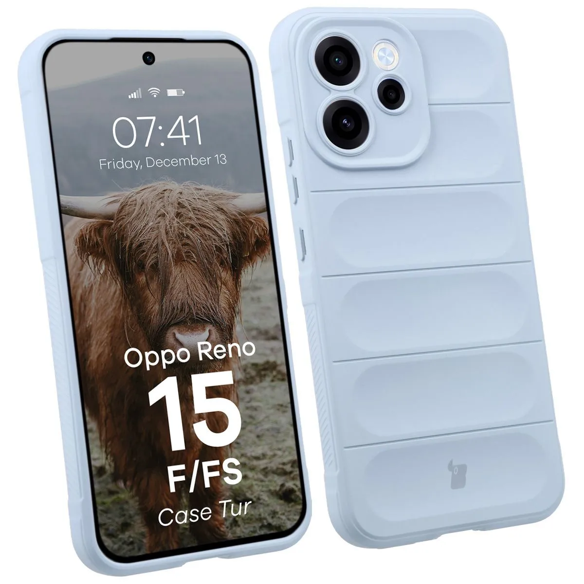 Etui Bizon Tur do Oppo Reno 15 F / Oppo Reno 15 FS Jasnoniebieski