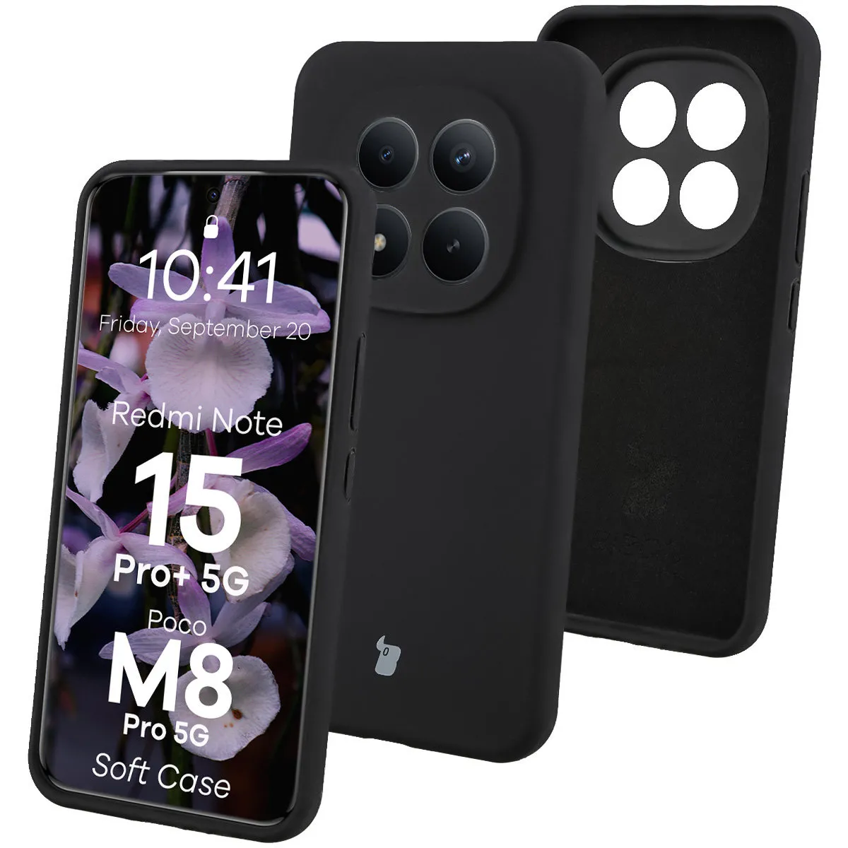 Etui Bizon Soft do Xiaomi Redmi Note 15 Pro Plus 5G / POCO M8 Pro 5G Czarny