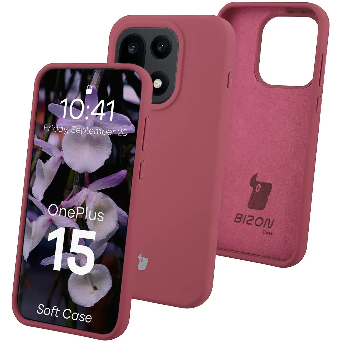 Etui Bizon Soft do OnePlus 15 Śliwkowy