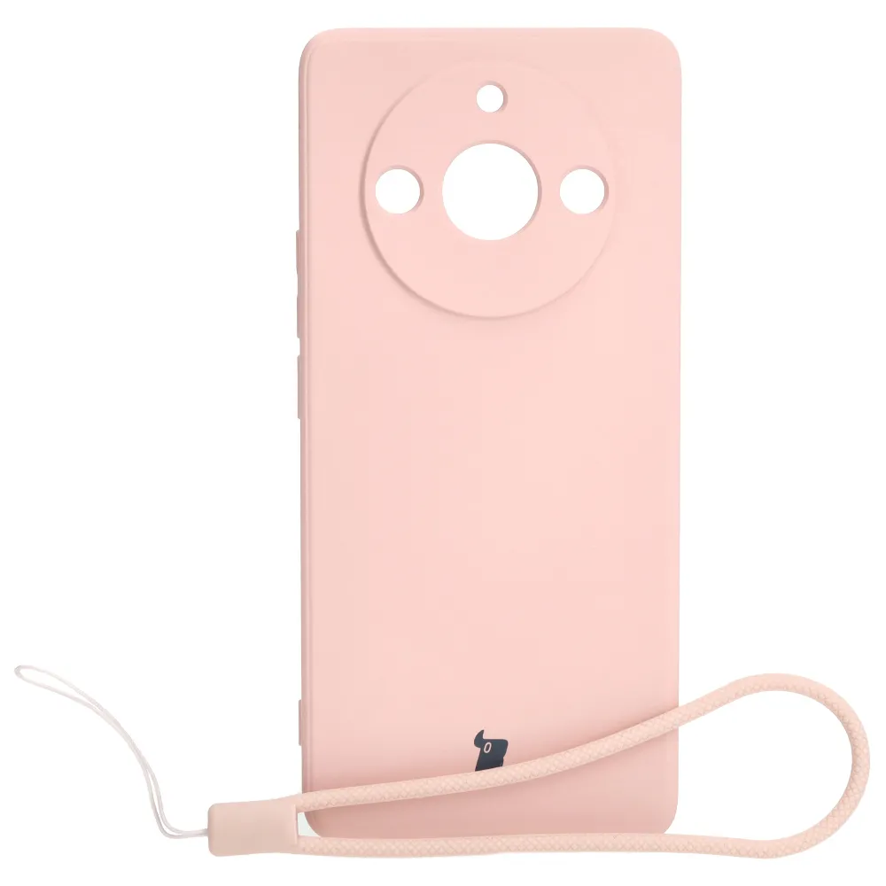 Etui Bizon Silicone Sq do Realme 11 Pro / 11 Pro Plus Jasnoróżowy
