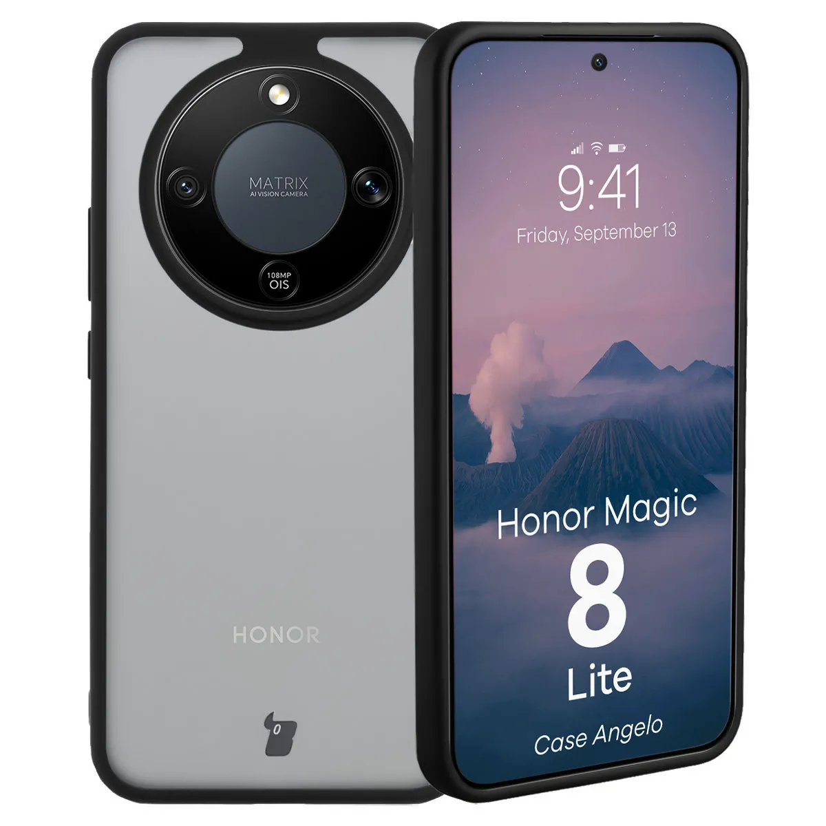 Etui Bizon Angelo do Honor Magic8 Lite Czarny