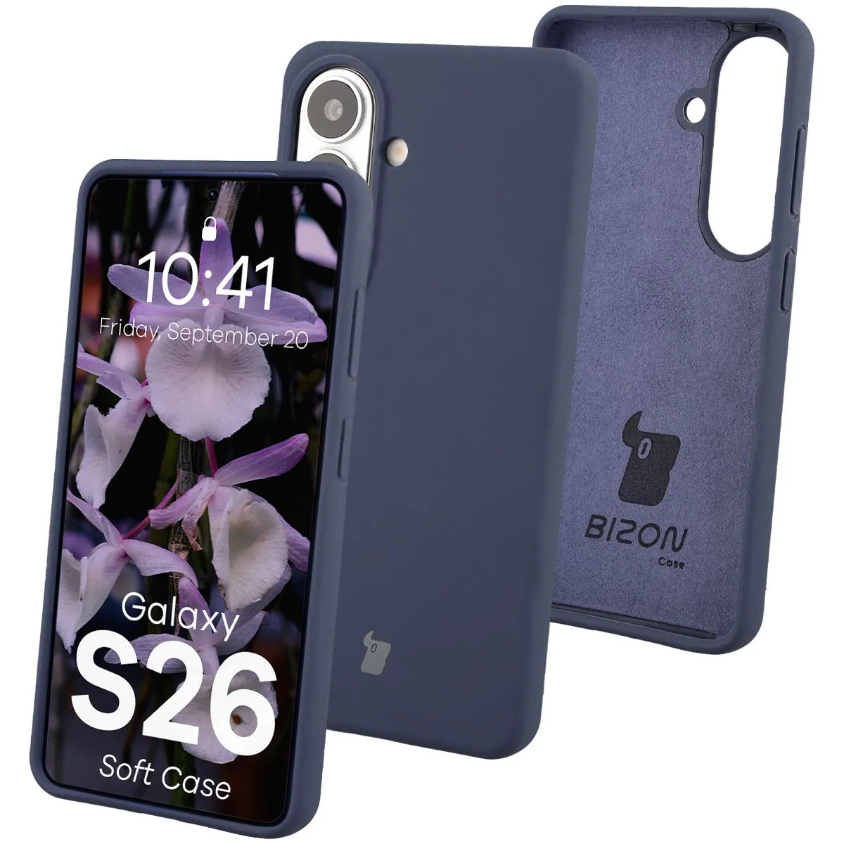 Etui Bizon Soft do Galaxy S26 Granatowy