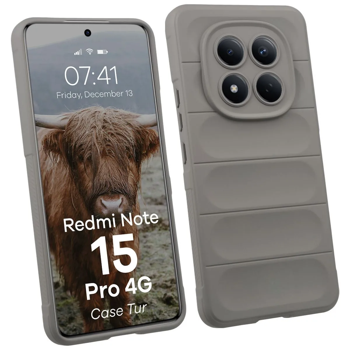 Etui Bizon Tur do Xiaomi Redmi Note 15 Pro 4G Jasnoszary