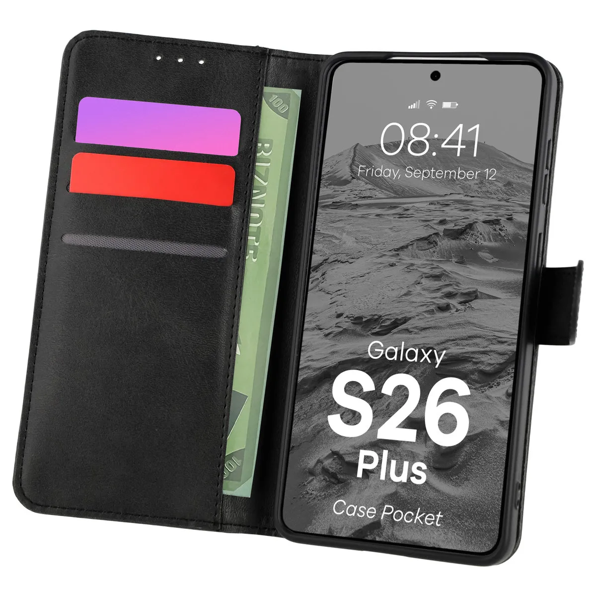 Etui Bizon Pocket do Galaxy S26 Plus Czarny