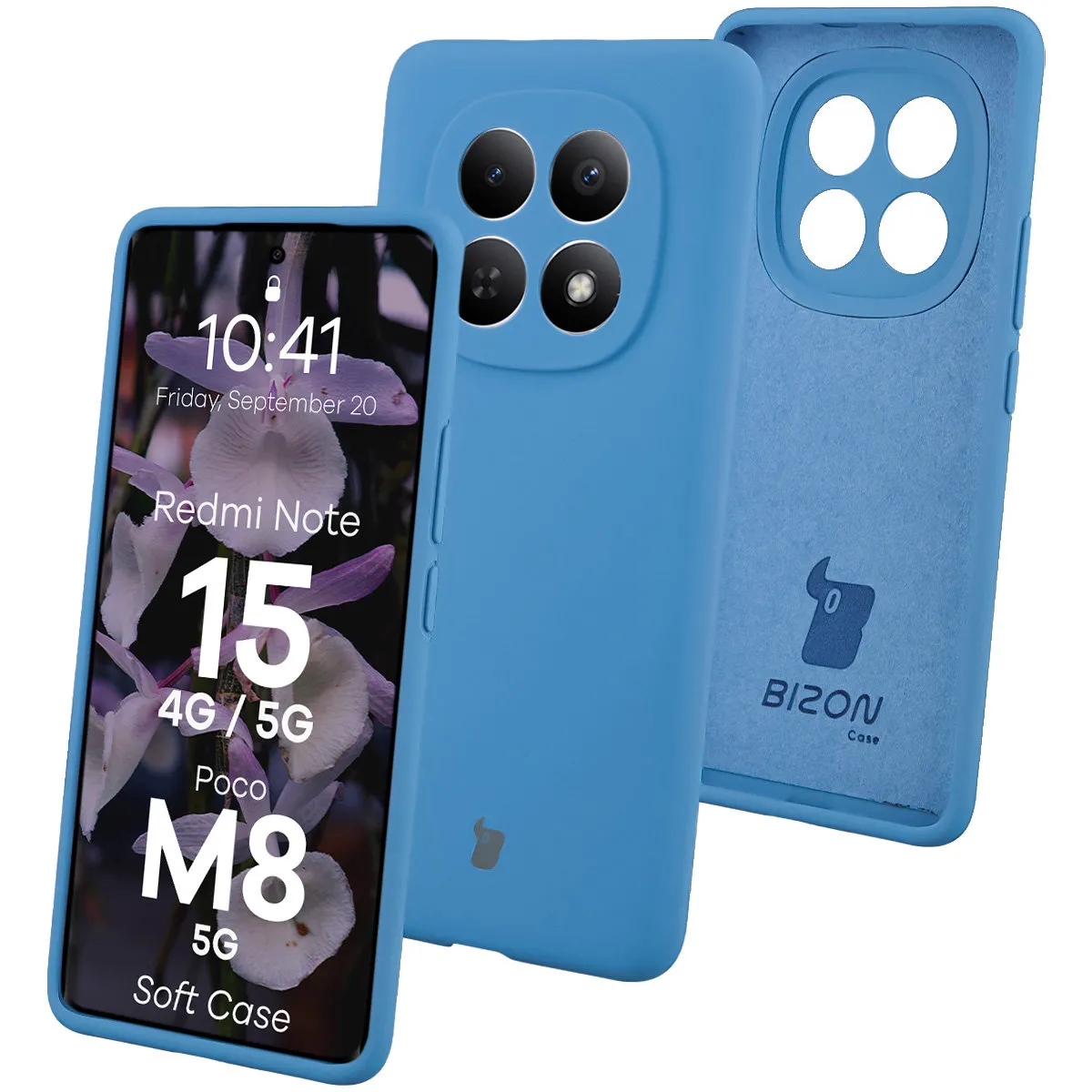 Etui Bizon Soft do Xiaomi Redmi Note 15 / POCO M8 5G Niebieski