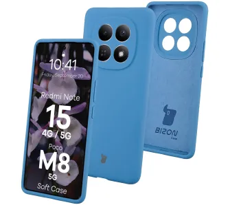 Etui Bizon Soft do Xiaomi Redmi Note 15 / POCO M8 5G Niebieski