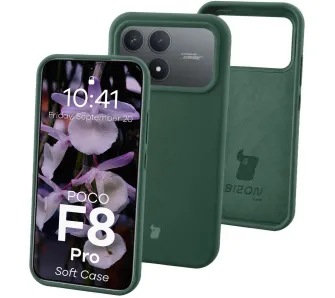 Etui Bizon Soft do Xiaomi POCO F8 Pro Ciemnozielony