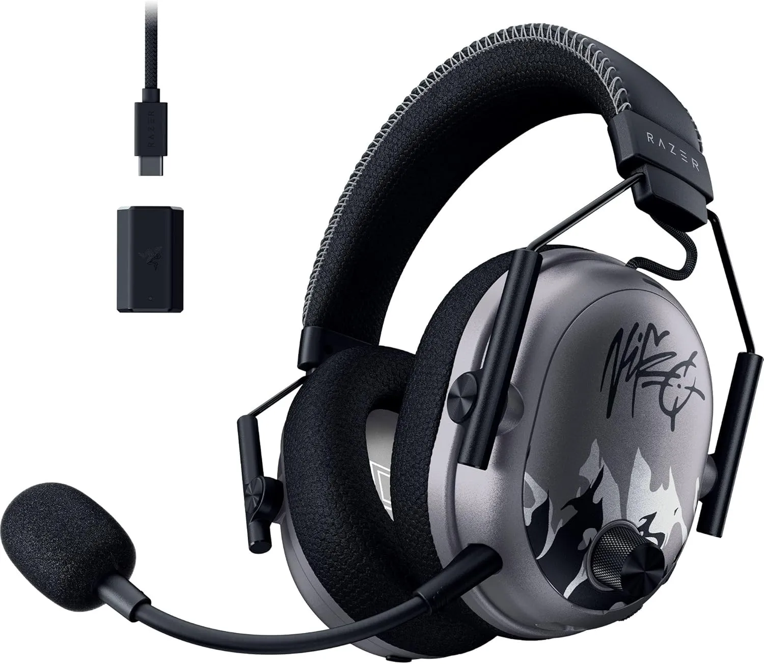 Słuchawki bezprzewodowe z mikrofonem Razer BlackShark V3 Pro Nauszne ANC NiKo Edition
