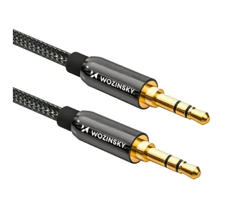 Kabel audio Wozinsky WACMJB-1M 2x jack 3,5 mm AUX 1,5m Czarny