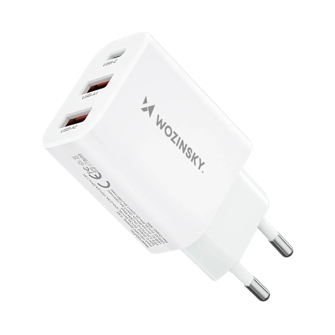 Ładowarka sieciowa Wozinsky CWCUCW USB-C 2x USB-A 30W Biały