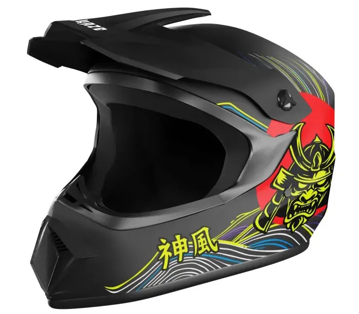 Kask Kamikaze AKC208 Electric L Czarno-czerwony