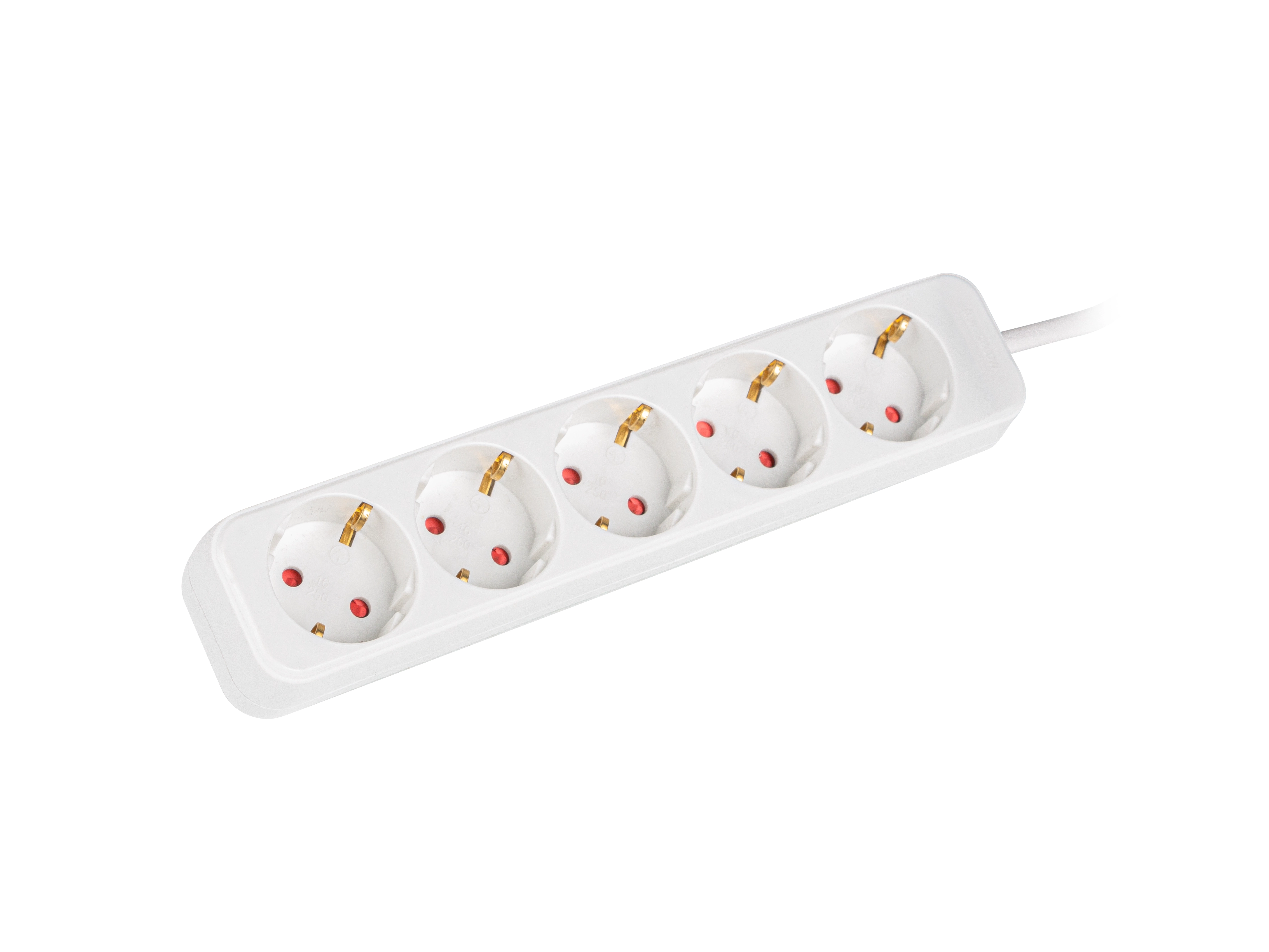 Przedłużacz Lanberg PS0-05F-0300-W 5 gniazd 3m Biały