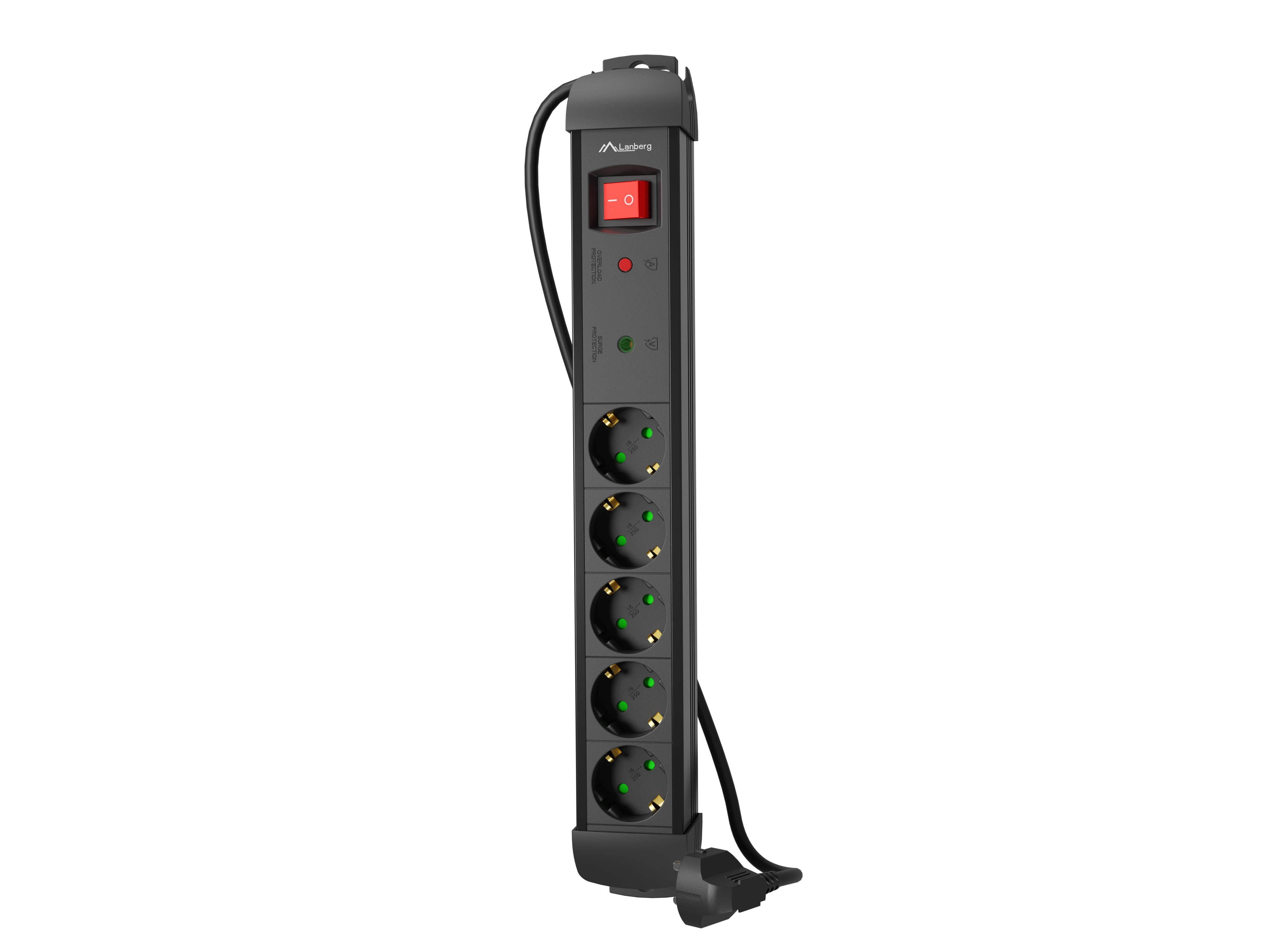 Listwa Lanberg SP1-05F-0300-BK 5 gniazd 3m Czarny