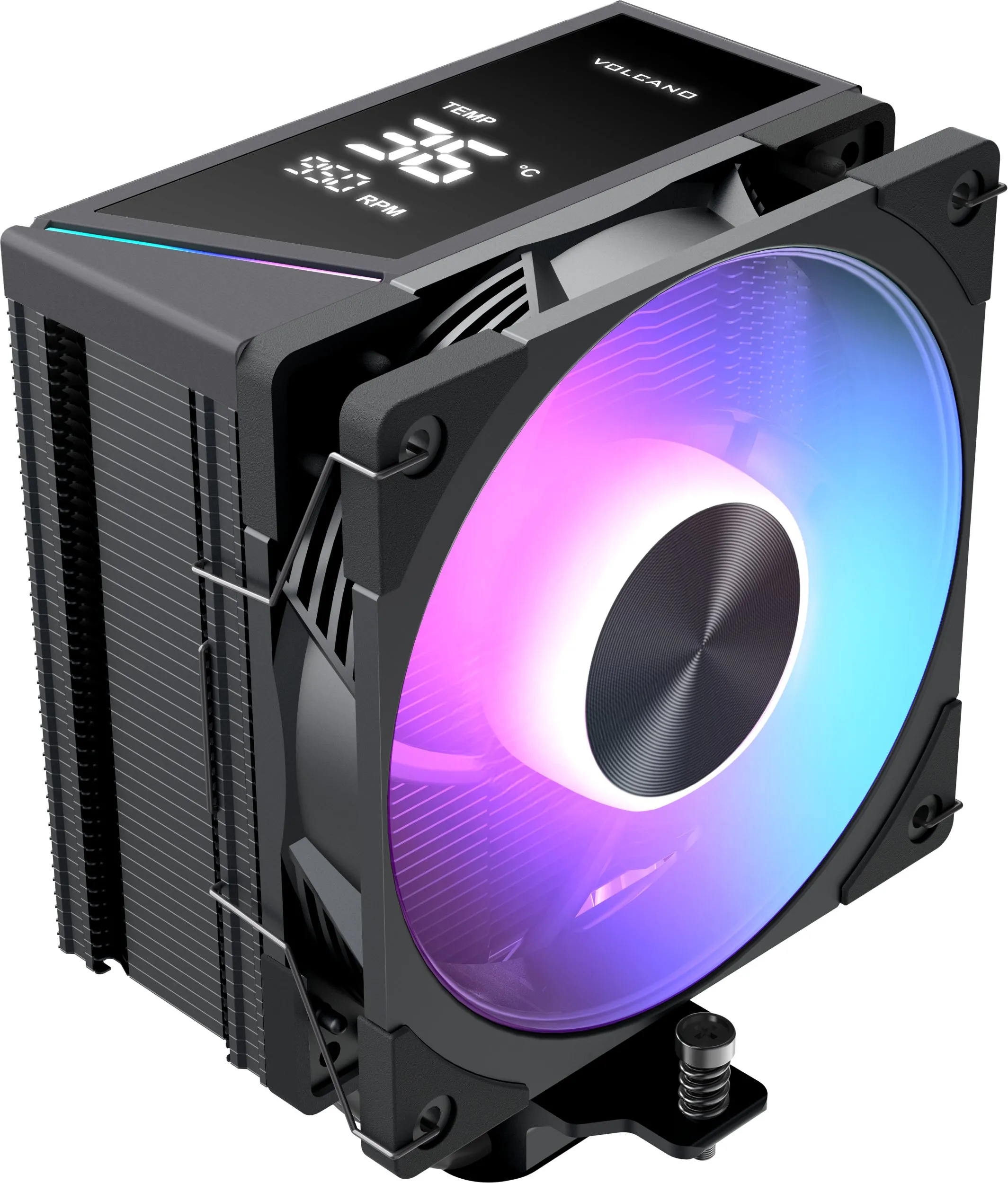 Chłodzenie MODECOM Volcano 0C T102 LCD ARGB Czarny
