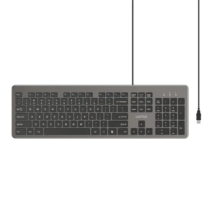 Klawiatura nożycowa Unitek SlimTap Ultra Grafitowy