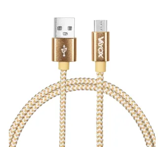 Kabel Vayox VA0192 USB-A - microUSB 2m Złoty
