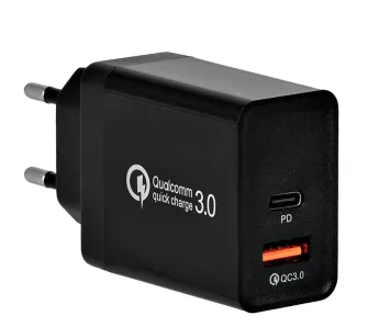 Ładowarka sieciowa Vayox VA0035 USB-A USB-C 36W Czarny