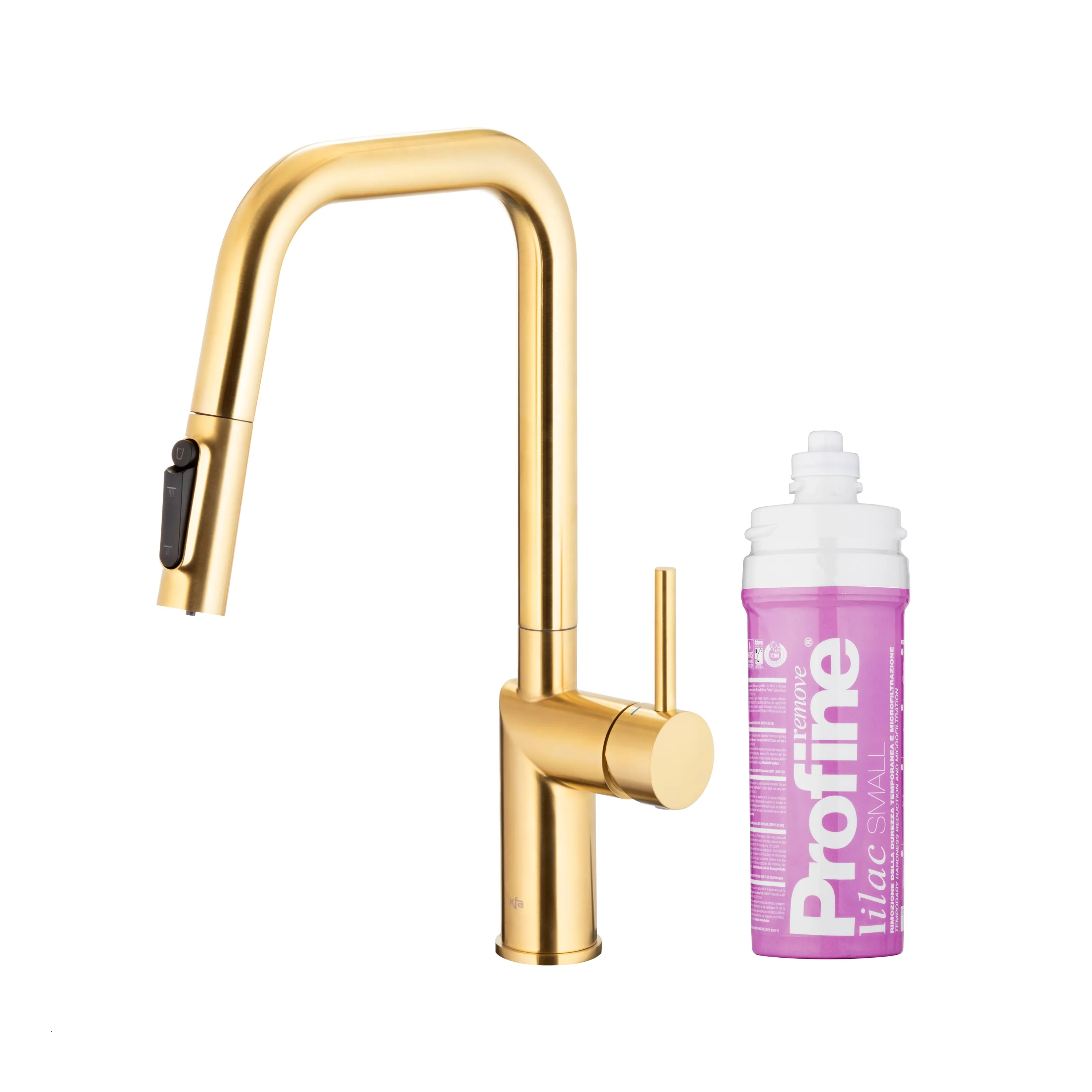 Bateria KFA Armatura Duero Pure Style Pull-Out 6623-315-39 Jasne złoto Stal szlachetna