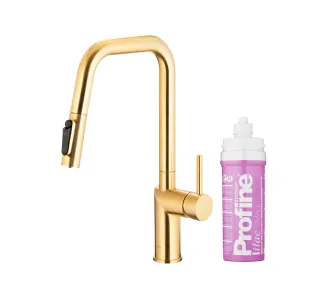 Bateria KFA Armatura Duero Pure Style Pull-Out 6623-315-39 Jasne złoto Stal szlachetna