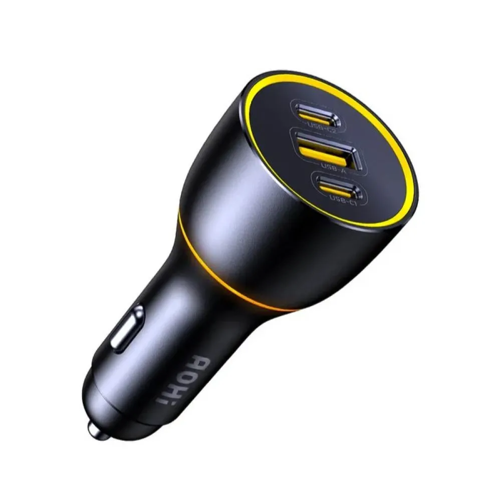 Ładowarka samochodowa AOHI Superauto USB-A 2x USB-C PD 170W Czarny