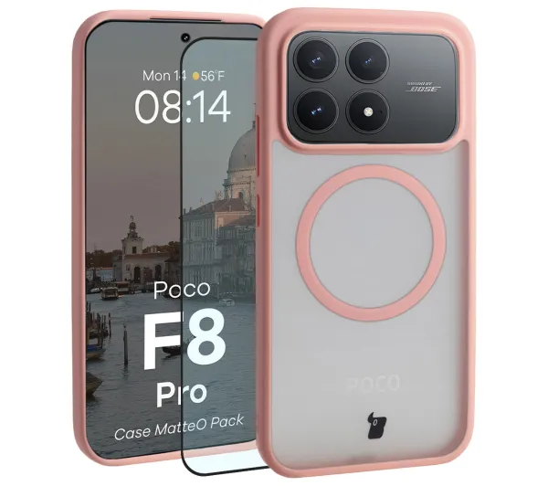 Bizon MatteO Pack do POCO F8 Pro Jasnoróżowy